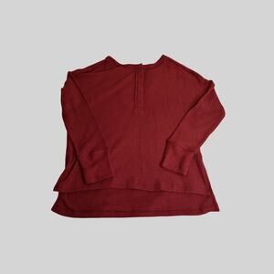 SO Waffle Knit Snap Henley Shirt - XS